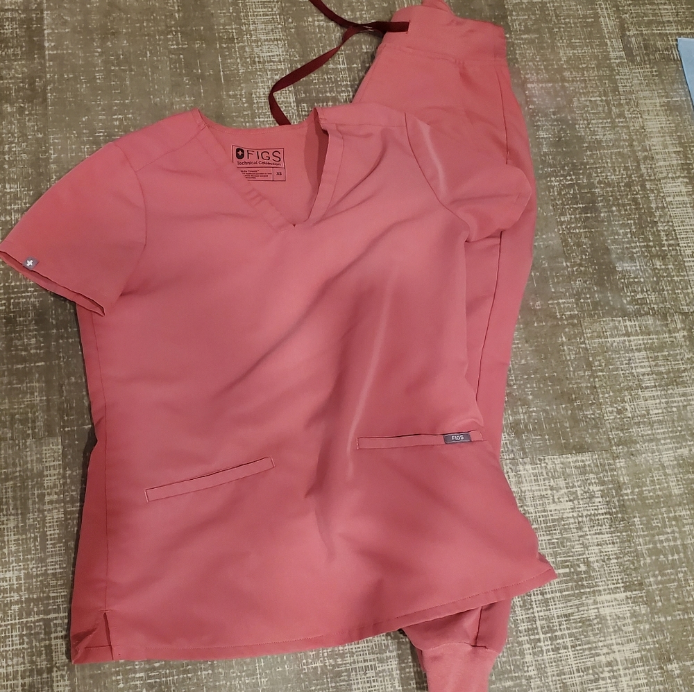 Womens figs quarts set casma top xs zamora jogger bottom xxs petite
